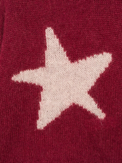 Shop Il Gufo Star-knit Jumper In Red