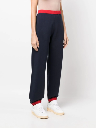 Shop Kenzo Logo-patch Track Pants In Blue