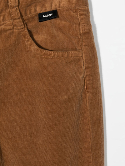 Aspesi Straight-leg Corduroy Trousers In '148' Brown