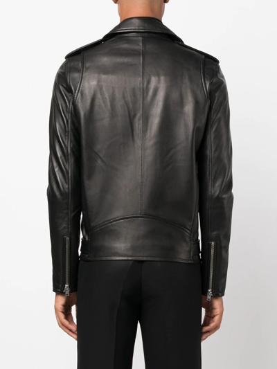 Shop Iro Niele Leather Biker Jacket In Black