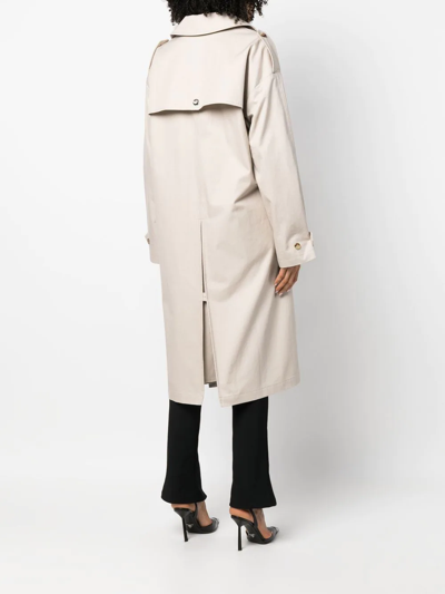 Shop Coperni Cut-out Detail Trench Coat In Neutrals