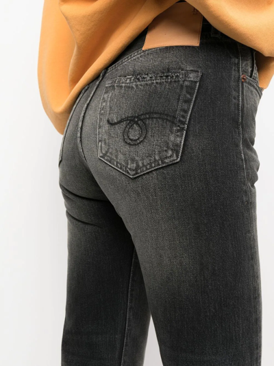 R13 Black Straight-leg Boyfriend Jeans In Black