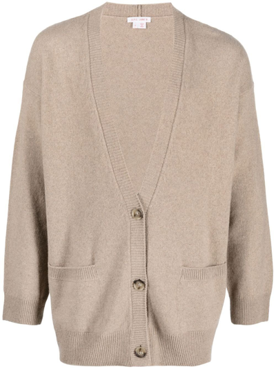 Shop Apc Button-fasten V-neck Cardigan In Neutrals