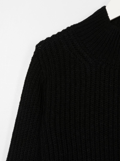 Shop Dondup Ribbed-knit Jumper In Black
