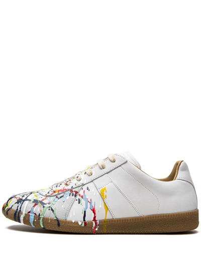 Maison Margiela Replica Paint Splatter-effect Low-top Sneakers In White