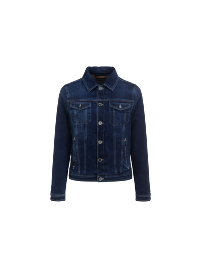 Shop Moorer Men's  Blue Other Materials Outerwear Jacket