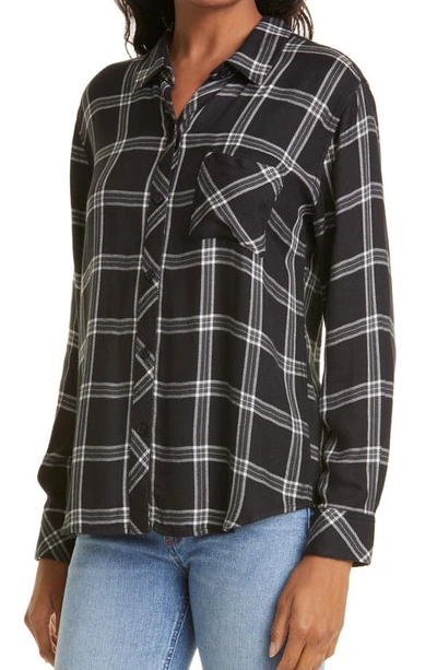 Shop Rails Hunter Button-up Shirt In Ash Cream Grey
