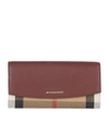 BURBERRY Porter House Check and Leather Continental Wallet