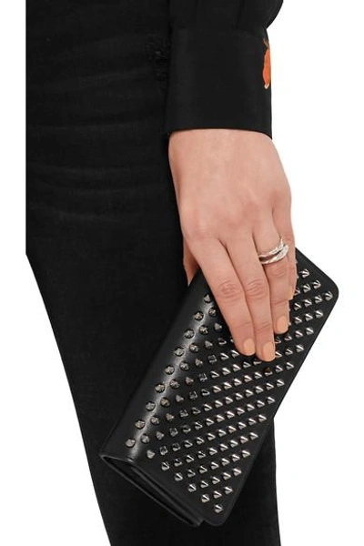 Shop Christian Louboutin Macaron Spiked Leather Wallet