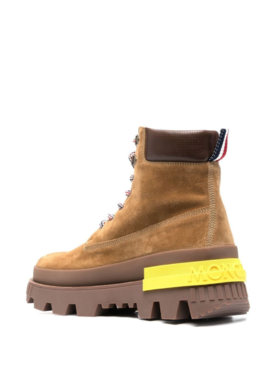 Moncler Mon Corp Boots In Brown