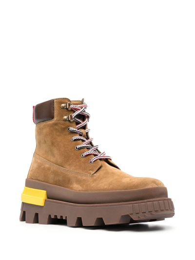 Moncler Mon Corp Boots In Brown