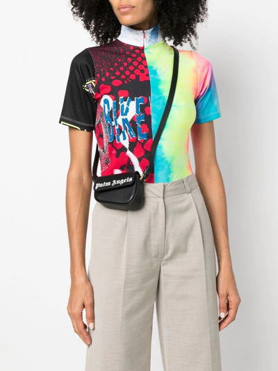 Palm Angels Crash Logo-print Mini Crossbody Bag In Black