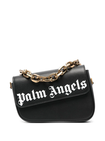 Palm Angels Crash Logo-print Shoulder Bag In Black