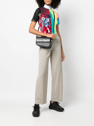 Palm Angels Crash Logo-print Shoulder Bag In Black