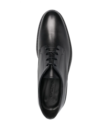 Shop Baldinini Leather Derby Shoe In Black