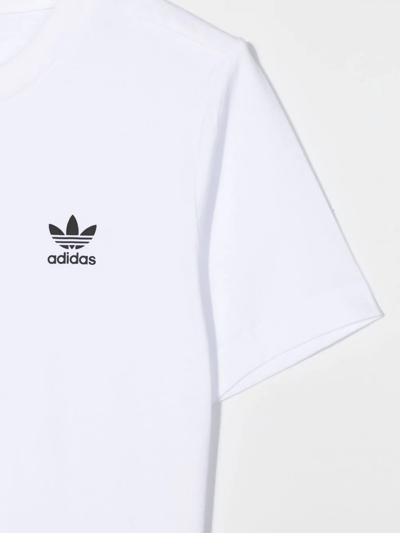 Shop Adidas Originals Teen Adicolor Crew Neck T-shirt In White