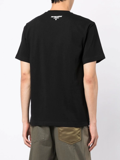 Shop Aape By A Bathing Ape Logo-patch Short-sleeve T-shirt In Black