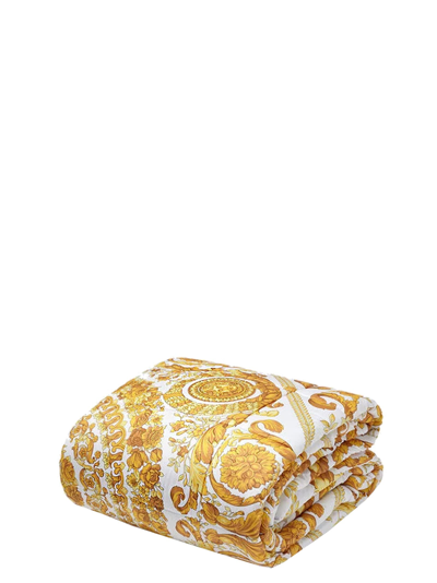 Shop Versace Barocco Padded Quilt In Multicolor