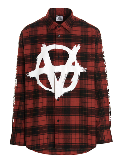 Shop Vetements Anarchy Shirt In Red