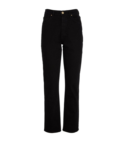 Shop Goldsign Morgan High-rise Straight Jeans In Black