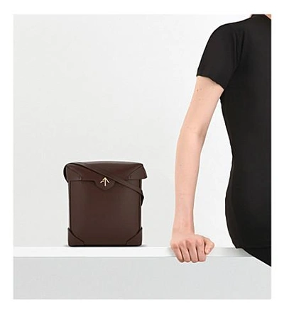 Shop Manu Atelier Pristine Leather Cross-body Bag In Reddish Brown