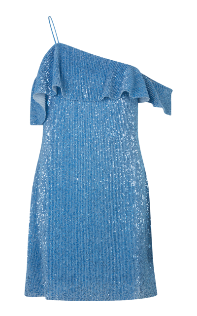 Shop Stine Goya Kenza Sequin Mini Dress In Blue