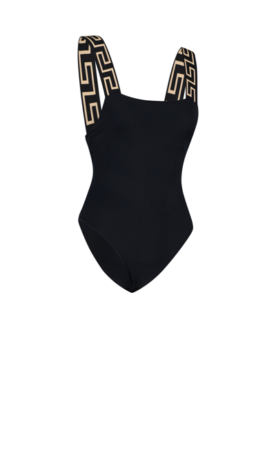 Shop Versace Swimwear In Black