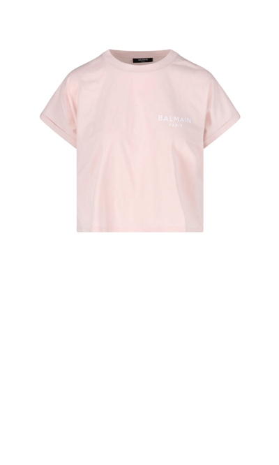 Shop Balmain T-shirt In Pink