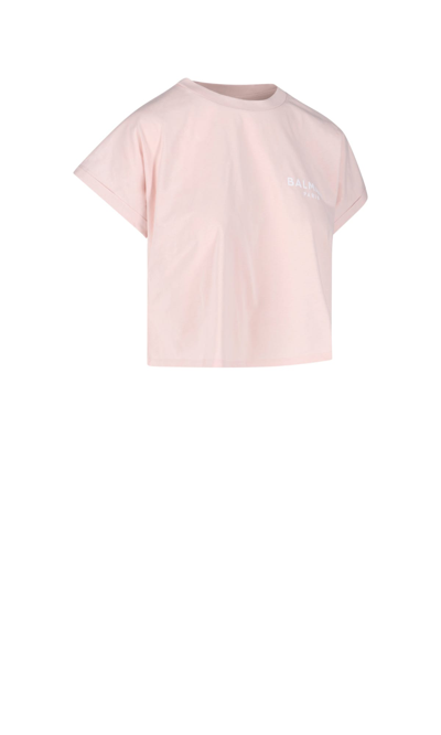 Shop Balmain T-shirt In Pink