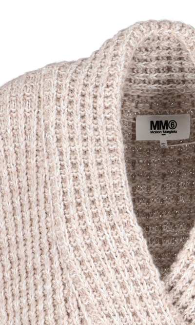 Shop Mm6 Maison Margiela Sweater In Beige