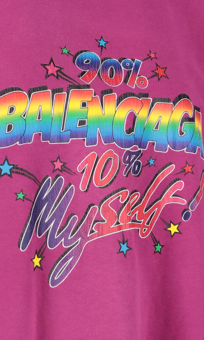 Balenciaga '90/10' T-shirt In Fuxia | ModeSens
