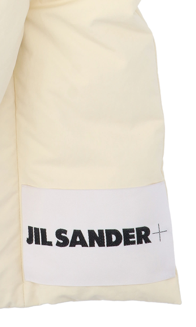 Jil Sander Cream Polyester Scarf In Cream