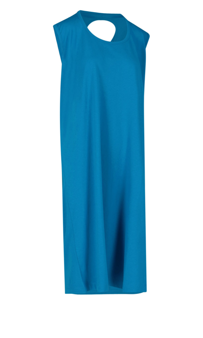 Shop Mm6 Maison Margiela Dress In Light Blue