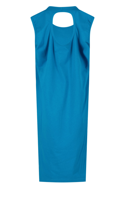 Shop Mm6 Maison Margiela Dress In Light Blue