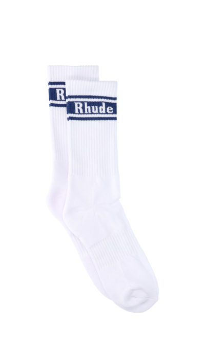 Shop Rhude Socks In White