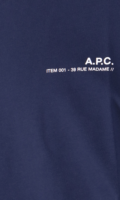 Shop Apc T-shirt In Blue