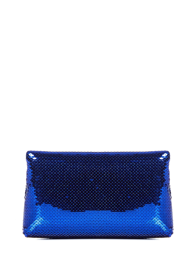 Leather clutch bag Tom Ford Blue in Leather - 22807317