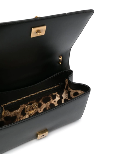 Dolce & Gabbana Medium Devotion Quilted Crossbody Bag In Schwarz