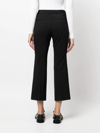 Shop Alberto Biani Cropped Tailored Trousers In Schwarz