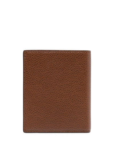 Shop Mulberry Daisy Trifold Leather Wallet In Braun