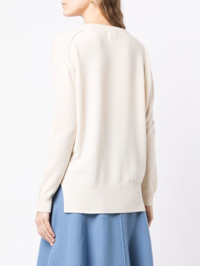Shop Pringle Of Scotland Round-neck Cashmere Jumper In Weiss