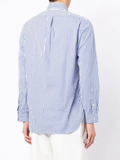 Shop Polo Ralph Lauren Long-sleeve Striped Shirt In Weiss