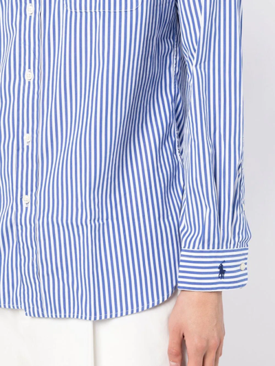 Shop Polo Ralph Lauren Long-sleeve Striped Shirt In Weiss