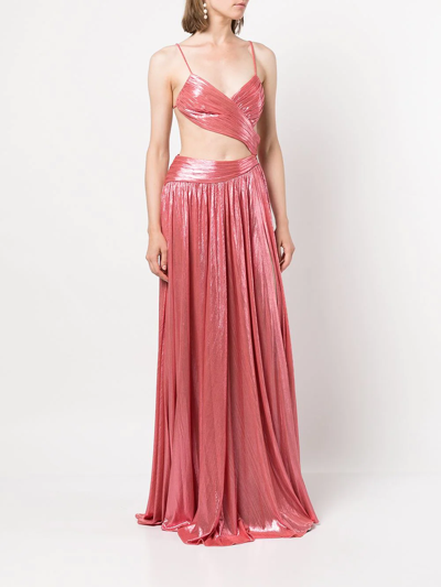 Shop Retroféte Aglaia Cut-out Dress In Pink
