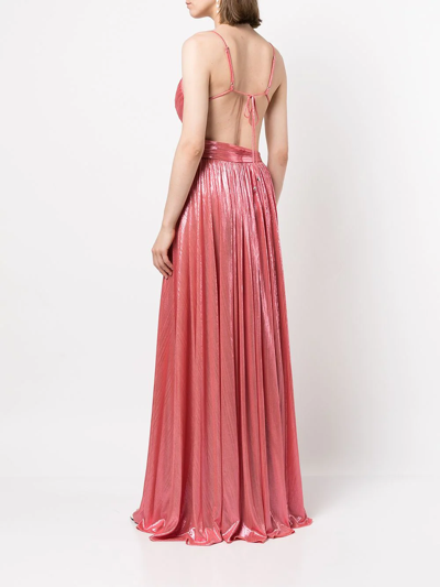 Shop Retroféte Aglaia Cut-out Dress In Pink