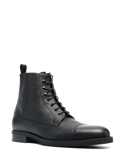 Shop Baldinini Leather Ankle Boots In Schwarz