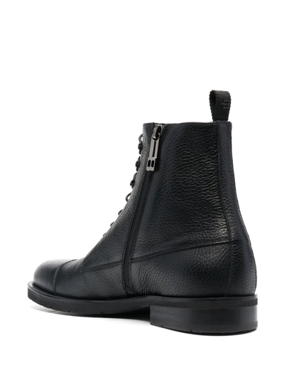 Shop Baldinini Leather Ankle Boots In Schwarz