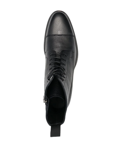 Baldinini Leather Ankle Boots In Schwarz