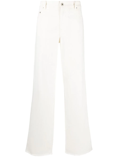 Shop Miu Miu Wide-leg Jeans In White