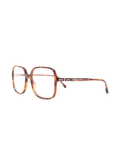 Isabel Marant Eyewear Tortoiseshell Square Frame Glasses In Braun